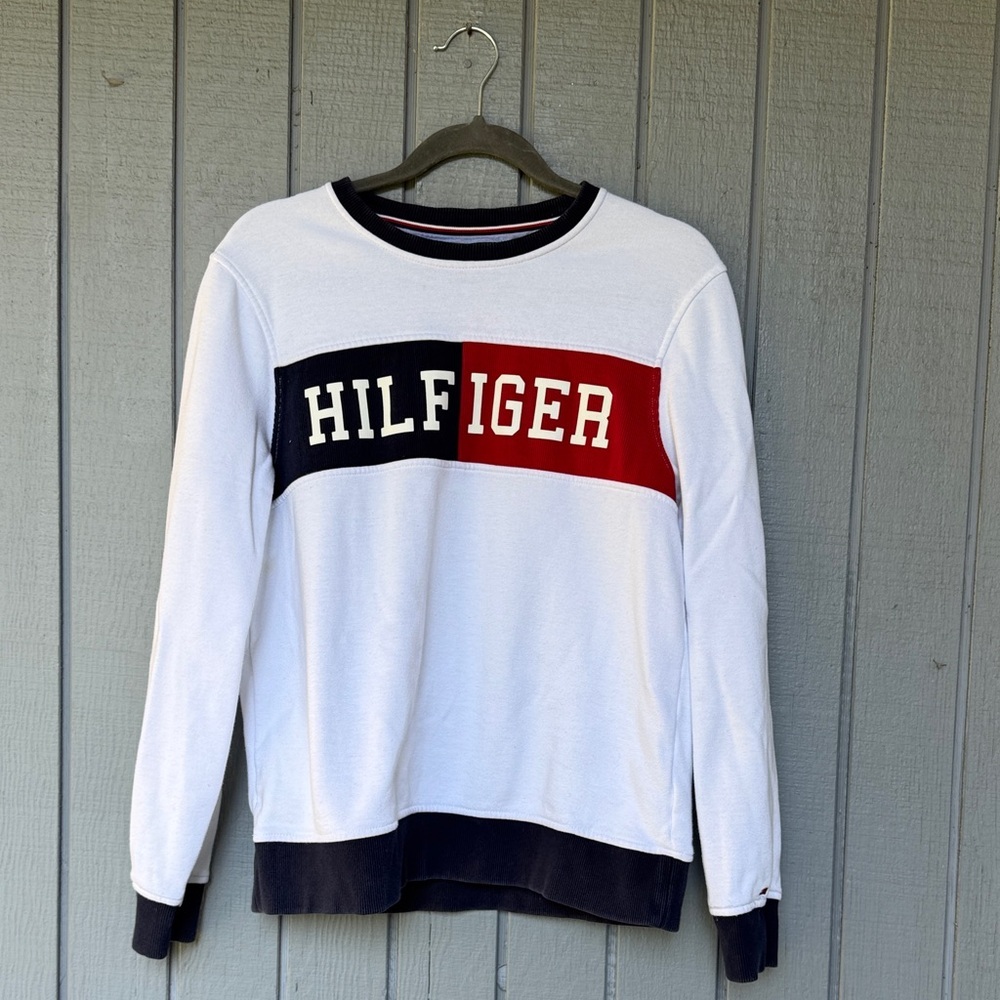 Tommy Hilfiger White Sweatshirt Size Small & Petite